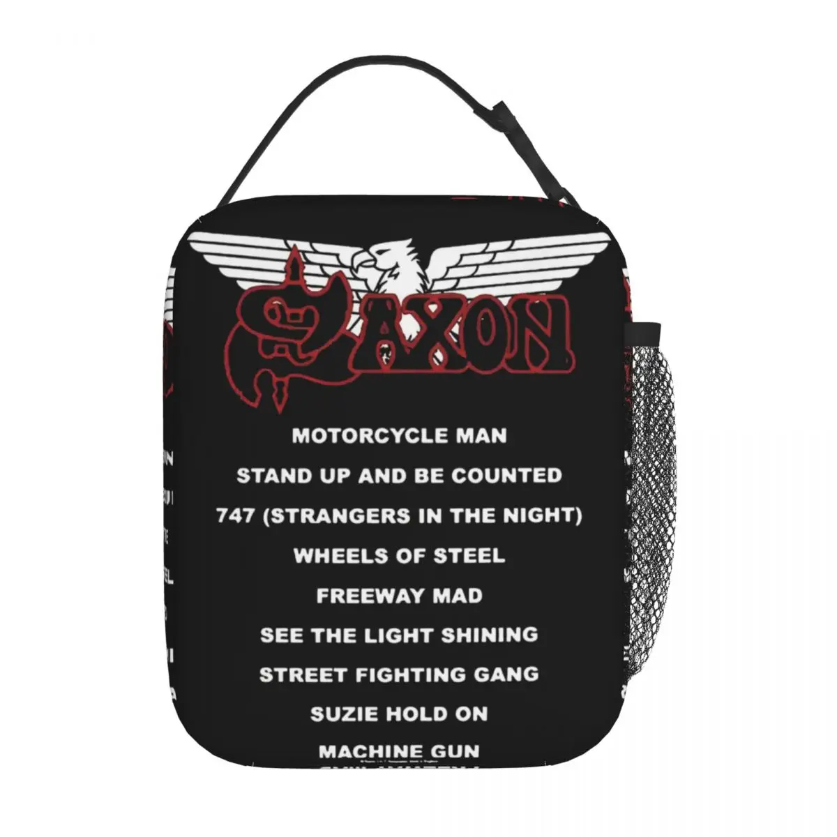

Lunch Boxes Saxon Heavy Metal Band Merch Lunch Container New Arrival Thermal Cooler Bento Box For School