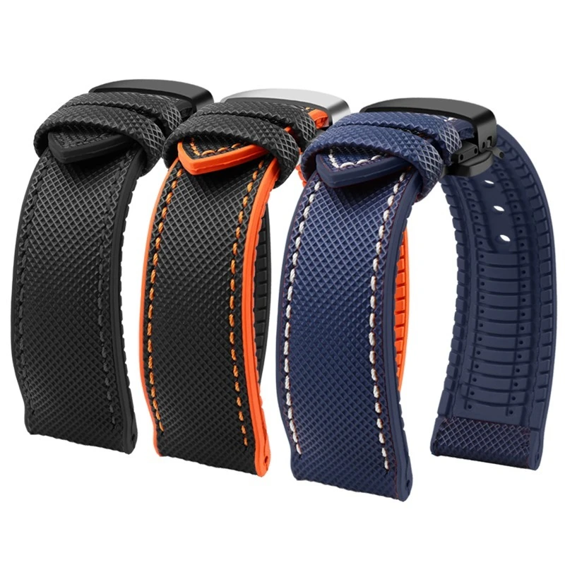 سوار ساعة رياضية من المطاط الراتنج 23 ملم/24 ملم لساعة كاسيو GA2000 PRG-600/PRG-650/PRW-6600/PRW-60Y/50Y/70Y - حزام مقاوم للماء - متين