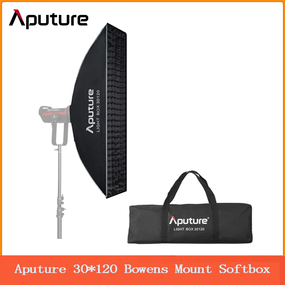 

Aputure Light Box 30x120 Bowens Mount Narrow Rectangular Softbox for Portrait Photography Video for Aputure 300d ii 300x 120d ii