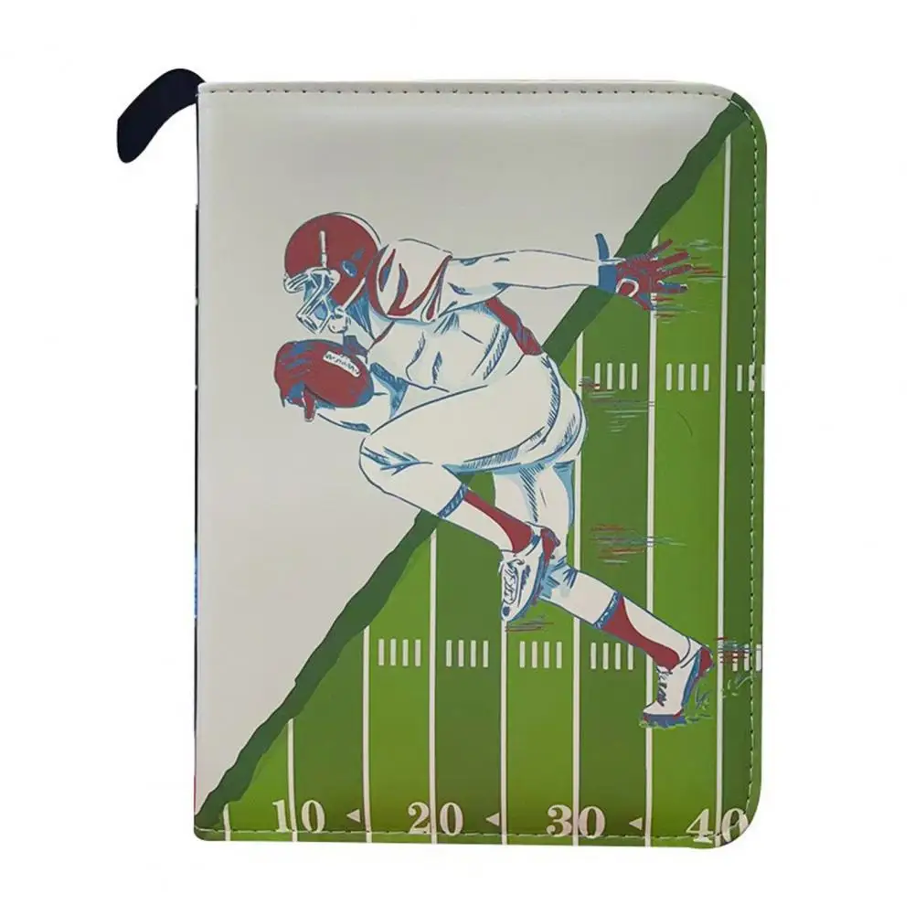 

Zipper Card Organizer Football Trading Cards Album with 400 Pockets Zipper Closure for Waterproof Game Card Storage 50 Pages