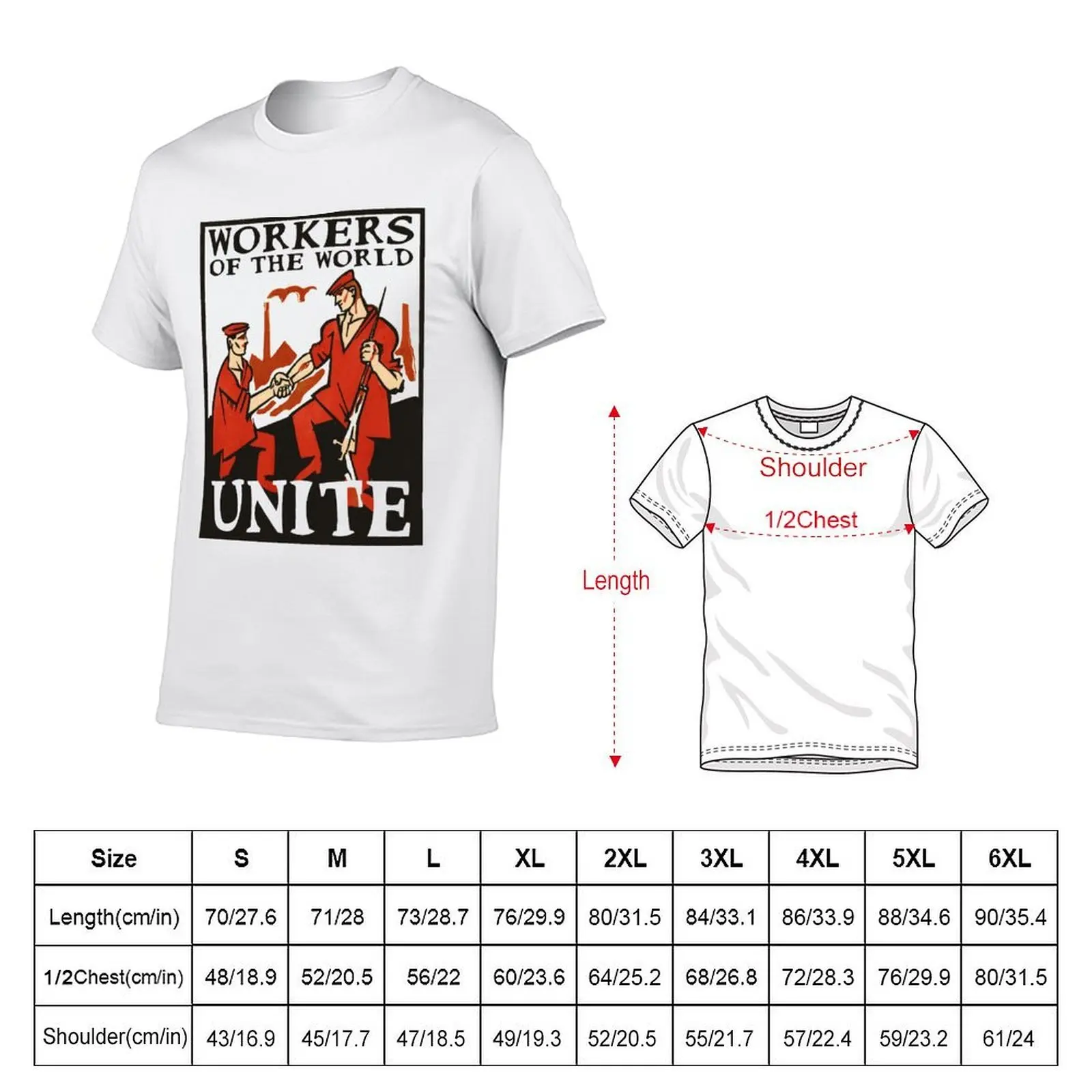 Workers of the World Unite T-Shirt cotton tshirt 100% t shirt man cotton T-Shirt