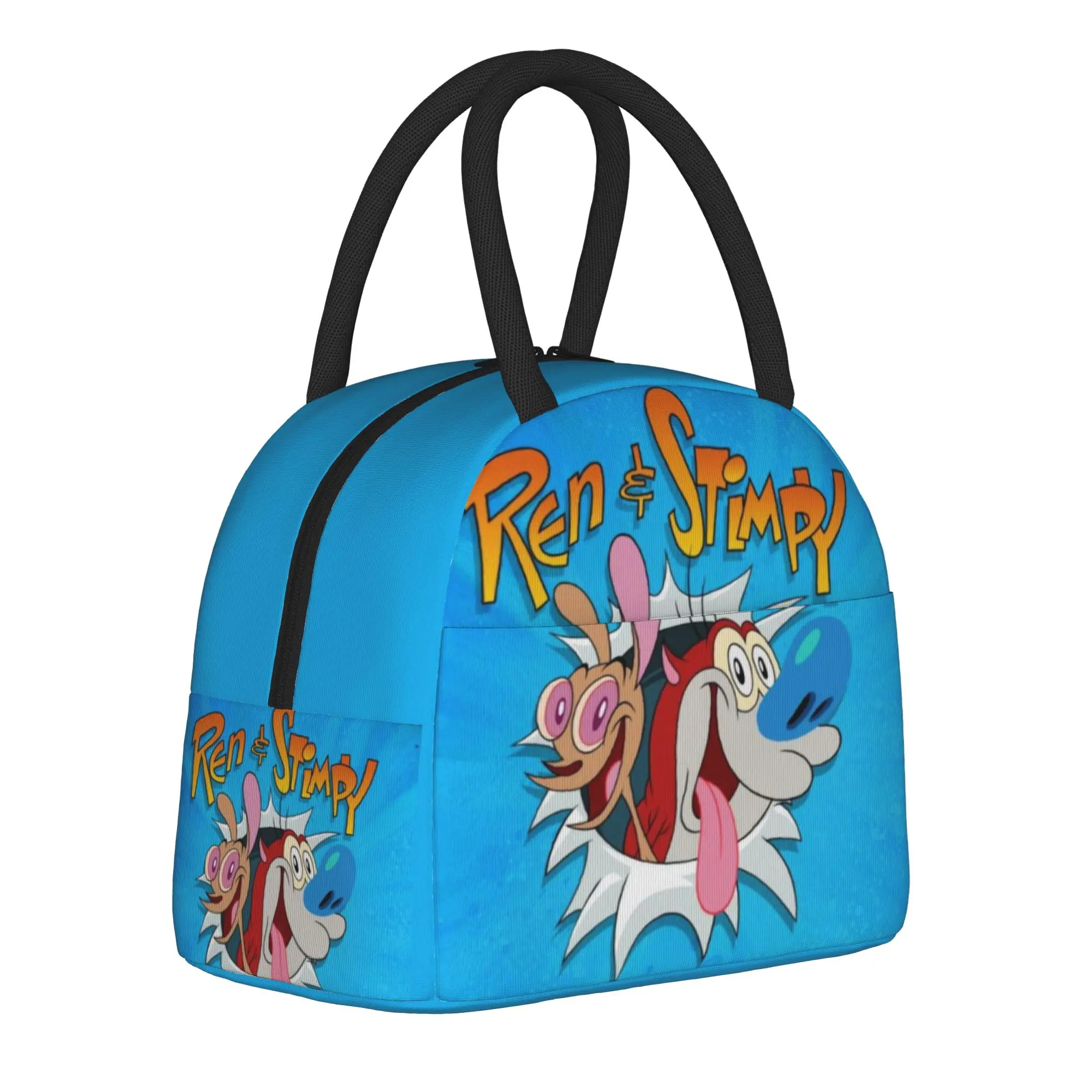  Duo Rucksack Ren & Stimpy  Accessories Insulated Lunch Bag For Travel  Food Container Portable Cooler Thermal Bento Box