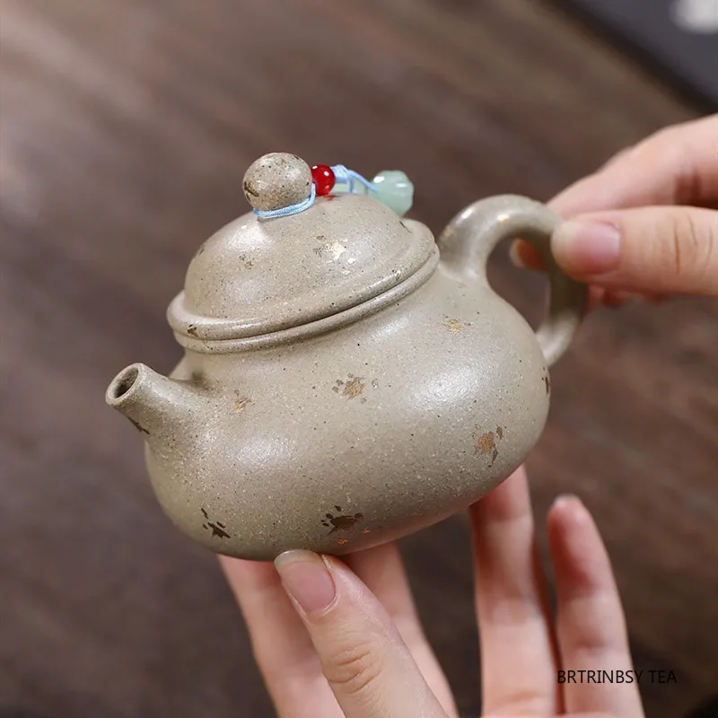

160ml Chinese Yixing Purple Clay Teapot Raw Ore White Duan Mud Tea Pot Household Handmade Kettle Tradition Zisha Tea Set