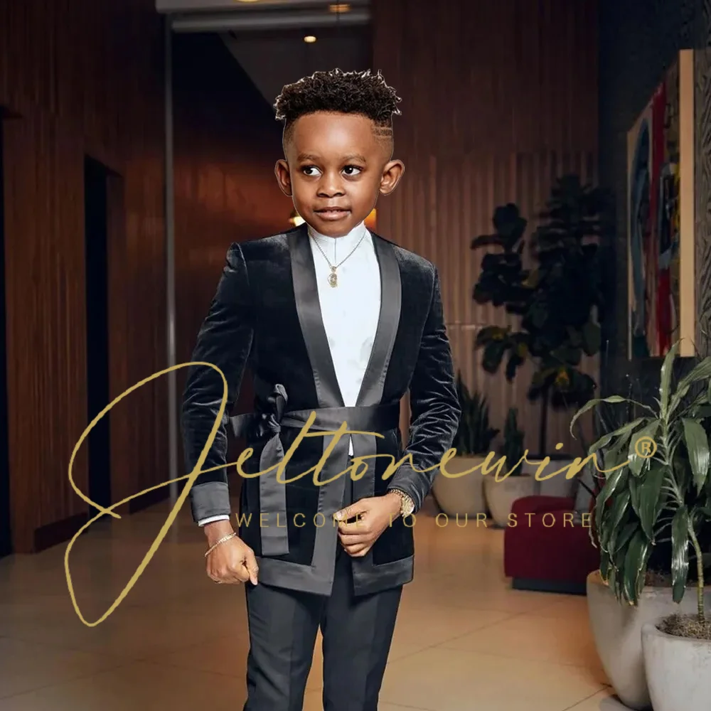 

Boys Suit Wedding Jacket Pants 2pcs Party Dress Shawl Collar Blazer for Kids Custom 3-16 Years Old Complete Set kids clothes
