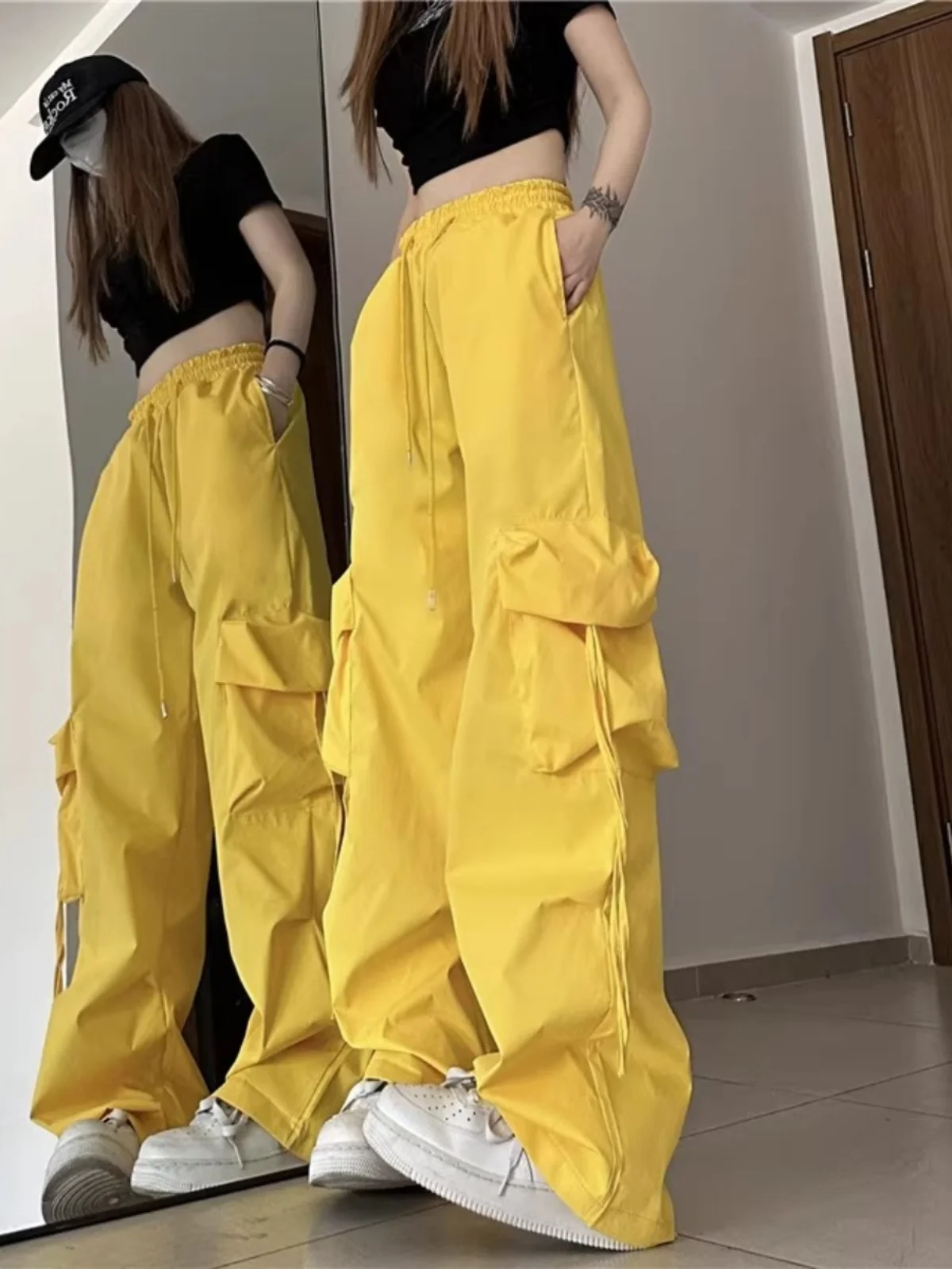 

Large Size 300 Pou Ice Silk Qui Dry Work Trousers Men's Summer Thin Design Loose Wide Leg Casual Pants Long Pants