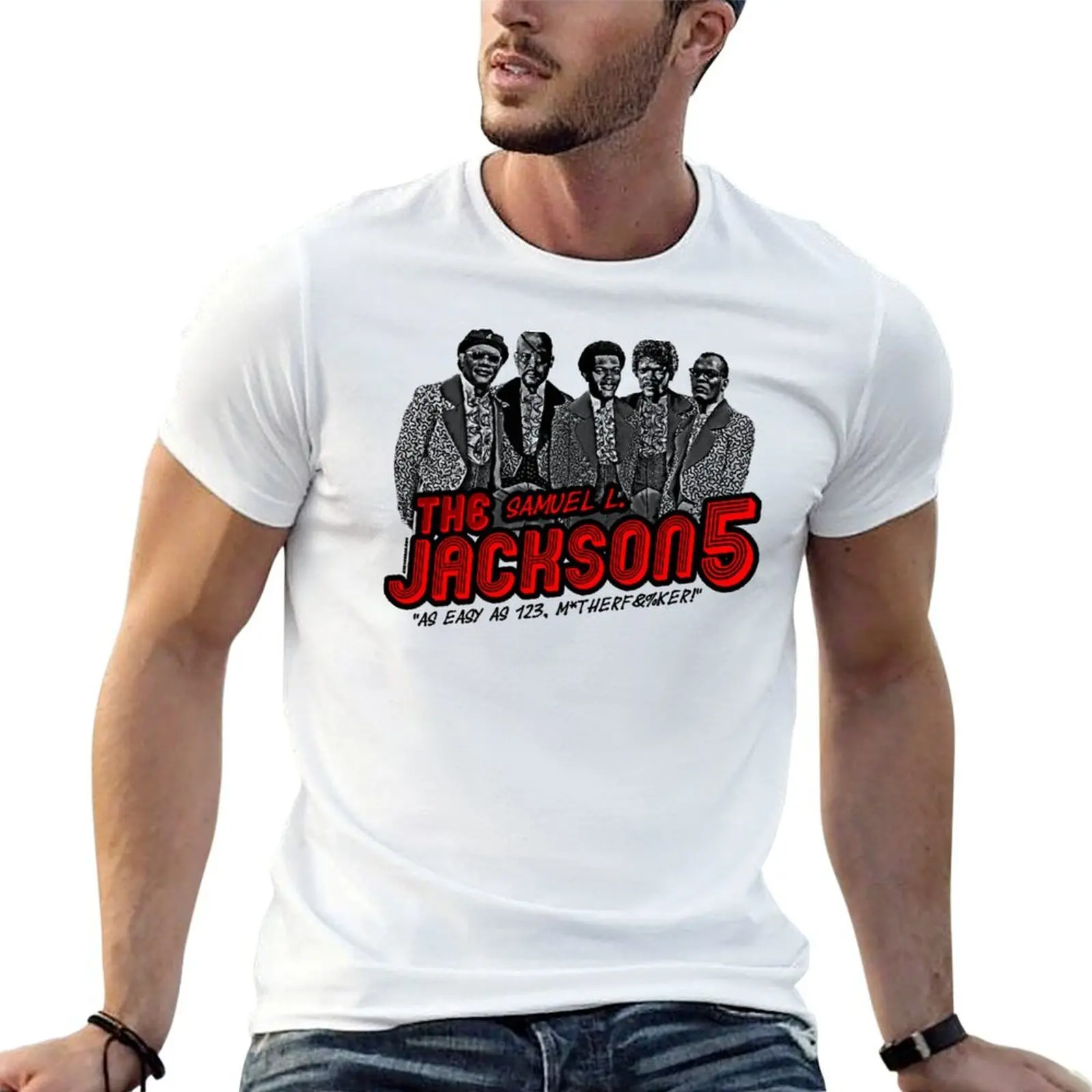 The Samuel L. Jack.son 5 T-Shirt custom shirt funny costumes plain black t shirts men