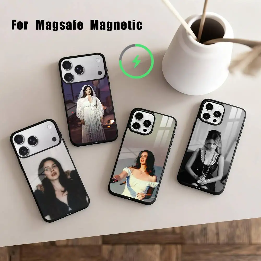 

L-Lana D-Del R-Rey Phone Case For iPhone17,16,15,14,13,12,11 Plus,Pro Max Magnetic For Magsafe Wireless Charging