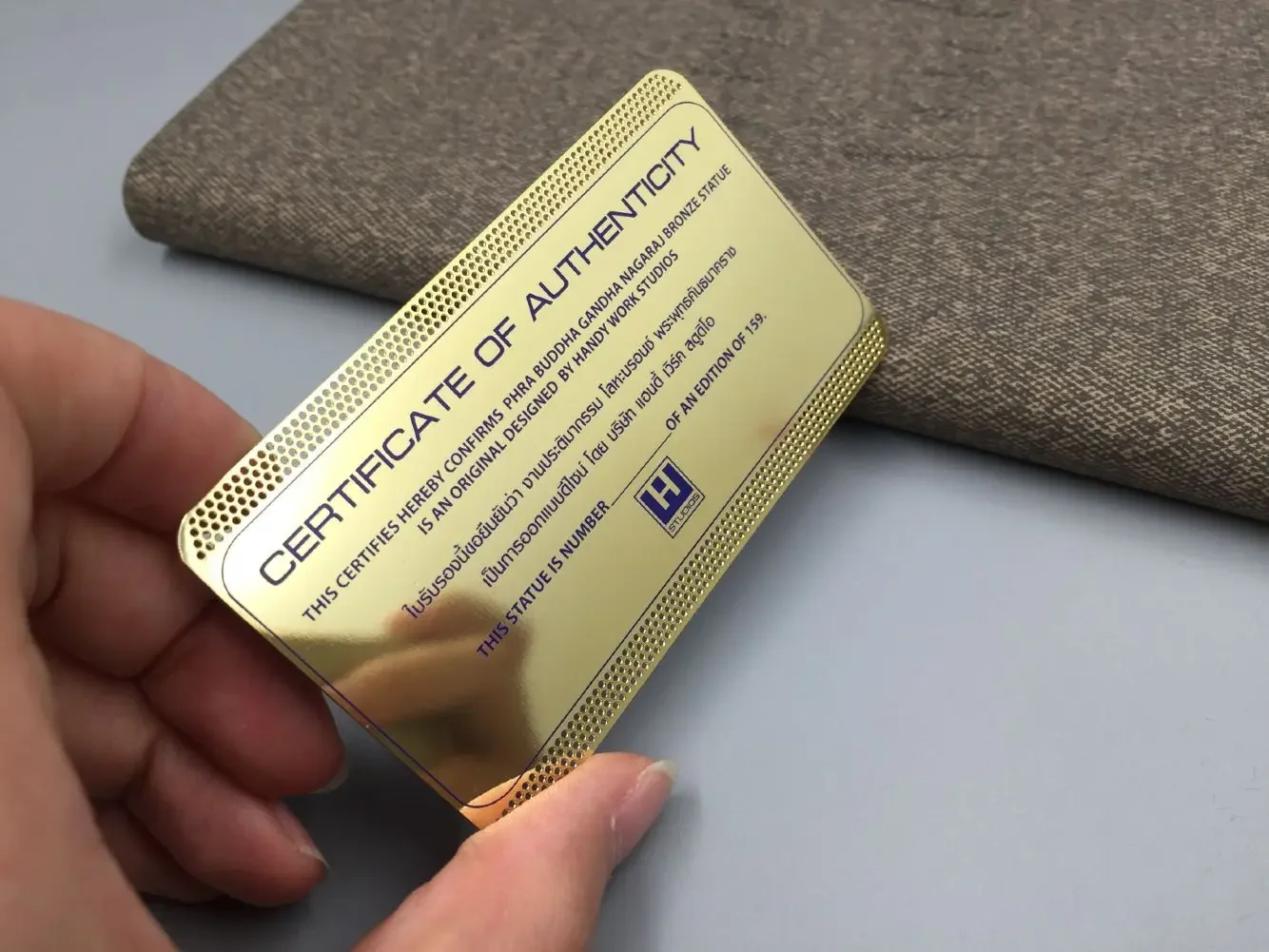 DU Visiting Metal Cards With Holes