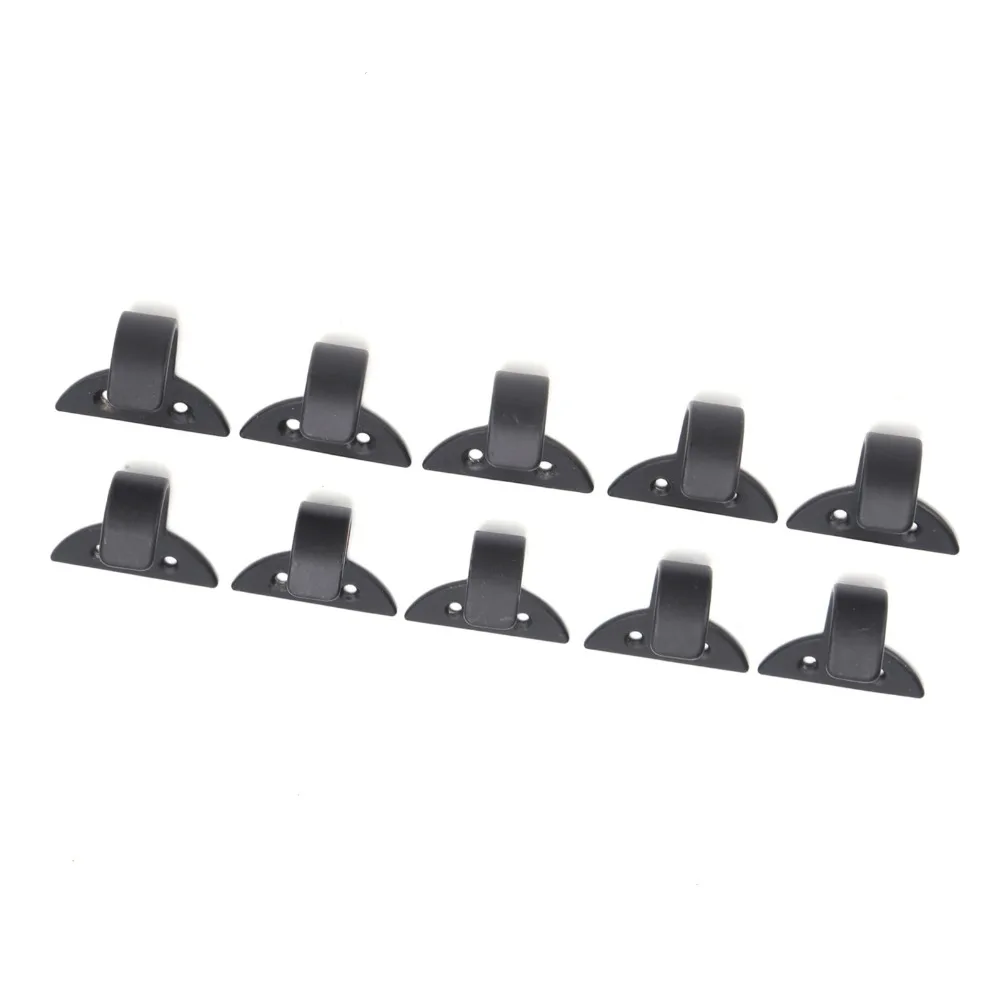 10Set Hanging 30*28mm Wall Hooks Black Retro Style Hooks for Hanging with Screws Iron Material Wall Hangers Bathroom