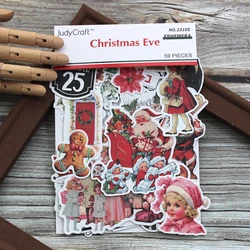 KSCRAFT 59pcs Christmas Stickers Die Cuts Sticker Collection Kit for Scrapbooking Planner/Card Making/Journaling Project
