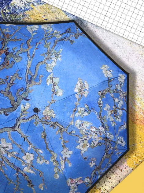 

Винсент Ван Гог Звездная ночь Соус Картина маслом Зонт Креативный солнечный зонт Пшеничное поле и Вепр Дождь и Солнце...