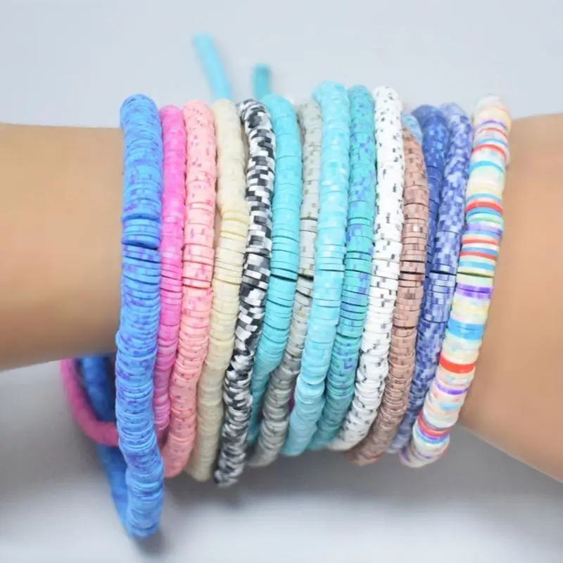 Clay Beads For Bracelets Making Aesthetic Beads Bohemian Beads Necklace Parent-child Interaction Games Y08E