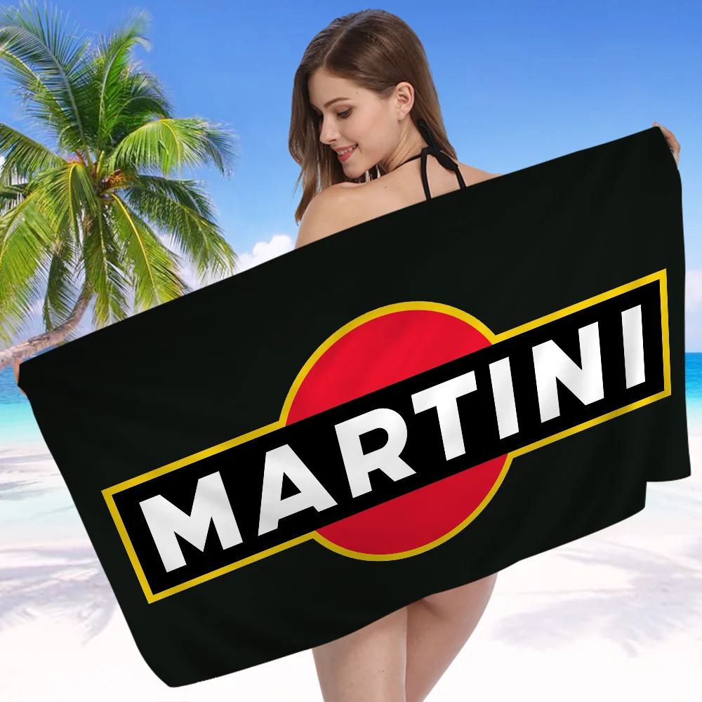 Martini logo printed Towel Microfiber Beach Towel Absorbent Quick dry Soft Yoga Swimming Resort Mountain Climbing Towel