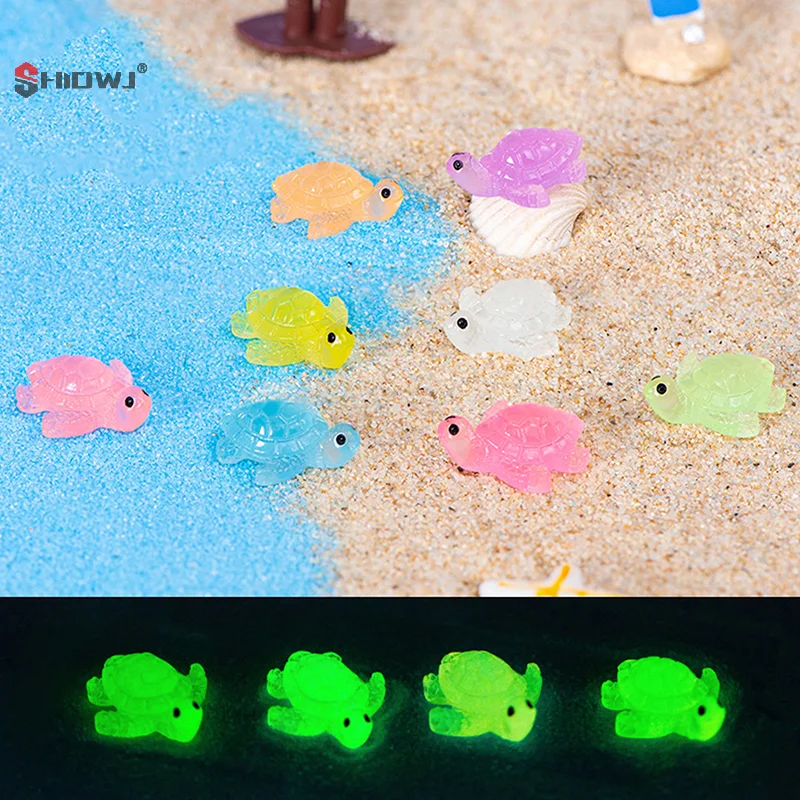 Cute Luminous Turtle Ornament Mini Glow Animal Pendant Micro Garden Landscape DIY Decorations Toys