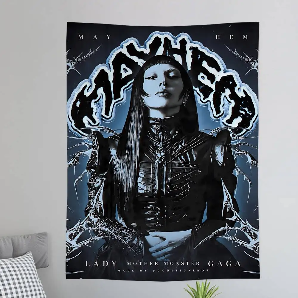 Popular singer L-ladgaga-A Hanging Bohemian Tapestry Cheap Hippie Wall Hanging Bohemian Wall Tapestries Mandala Wall Hanging