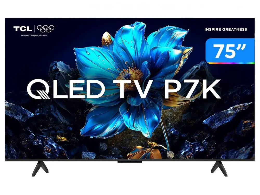 Smart TV 75" TCL 4K UHD QLED 75P7K Google TV AiPQ Asistente de Google 3 HDMI 1 USB