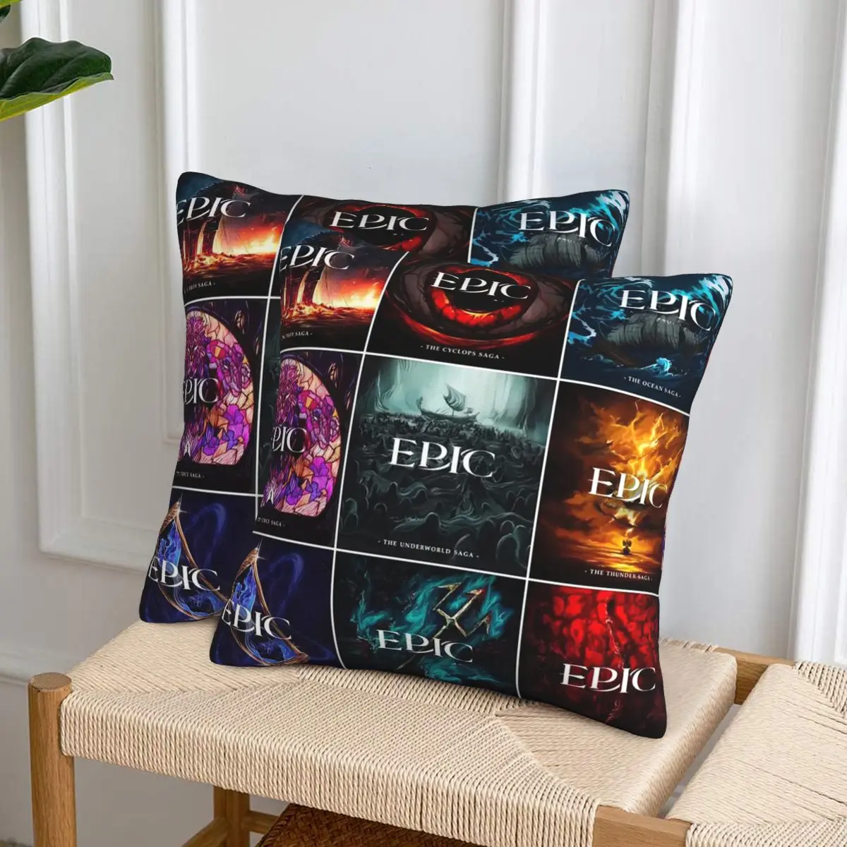

Чехлы Epic The Musical Saga, 2 шт., квадратная наволочка, наволочка, декоративная удобная подушка на молнии для дома, спальни