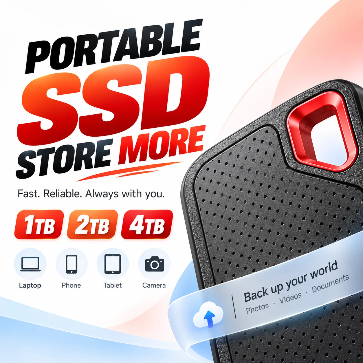Lightweight 2TB Portable SSD 4TB External Solid State Drive USB3.1 High-speed Reading Suitable for Mobile Phones/laptops