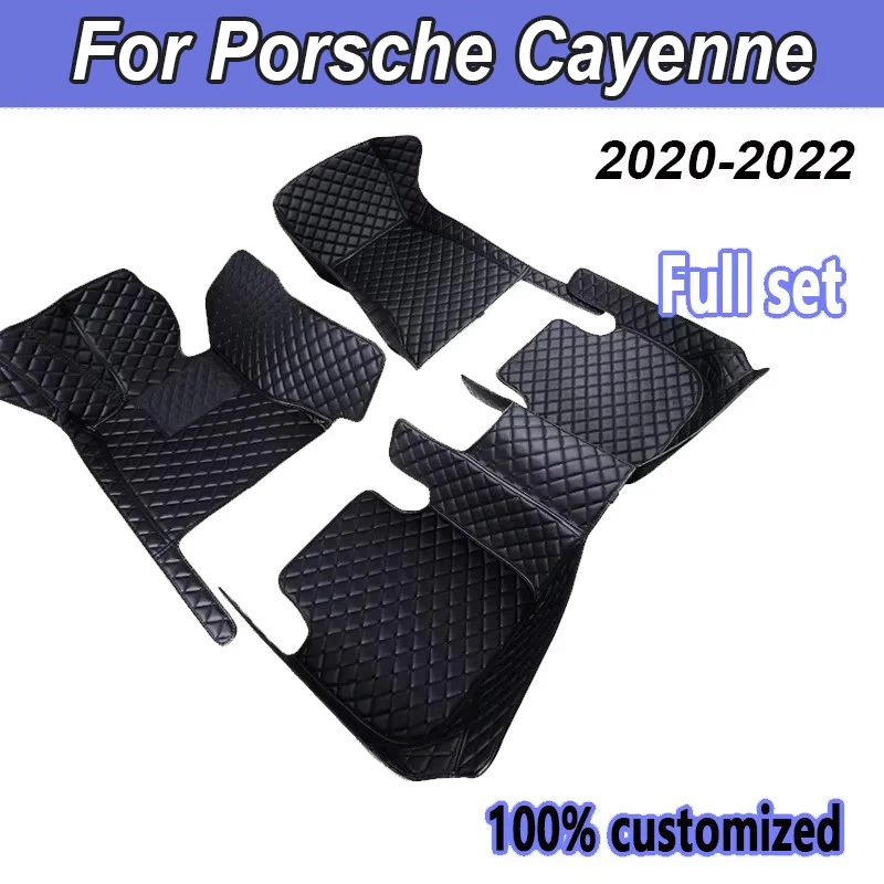 Custom Car Floor Mat For Porsche Cayenne 718 Macan 2006 2008 2012 2016 2017 2018 2019 2020 2021 2024 Auto Interior Accessories