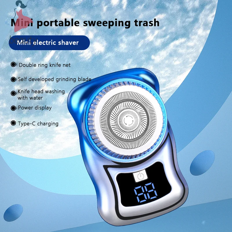 Mini Travel Shaver For Men Pocket Size Portable Washable Car Home Razor Rechargeable Cordless Shaving Face Beard Razor