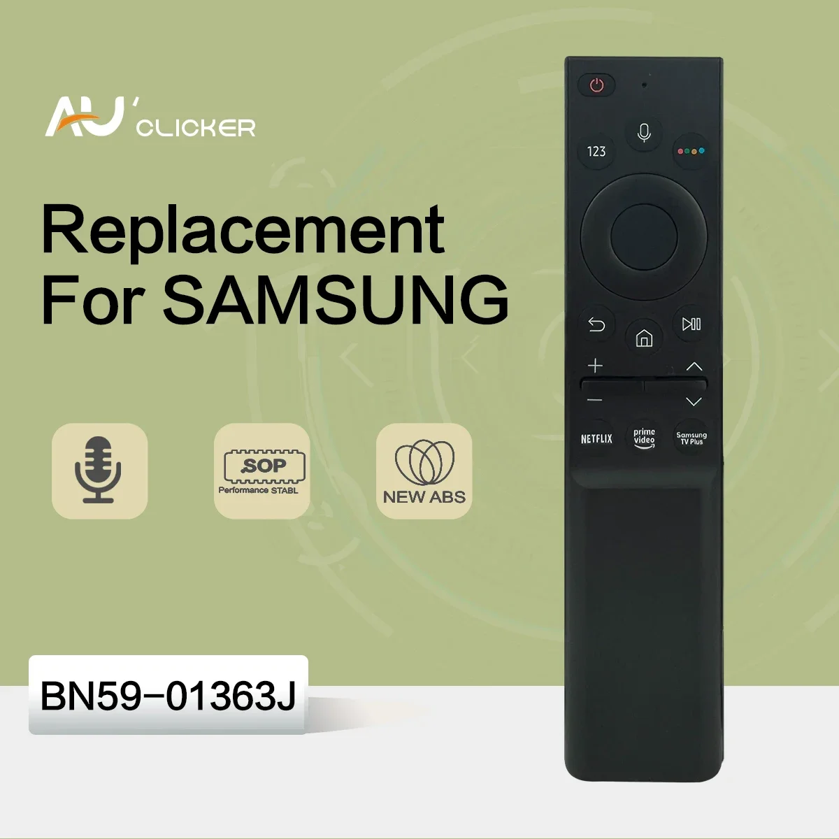 BN59-01363J Smart TV Voice Remote Control Compatible with Samsung Neo QLED SUHD HDR Frame Curved and Crystal Ultra HD Series