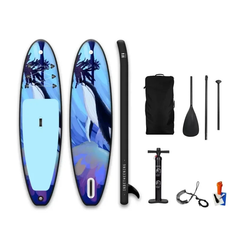 2025 New Design ISUP Inflatable Shark Design SUP Paddle Board 10'6 Stand Up Paddle Board for Sale