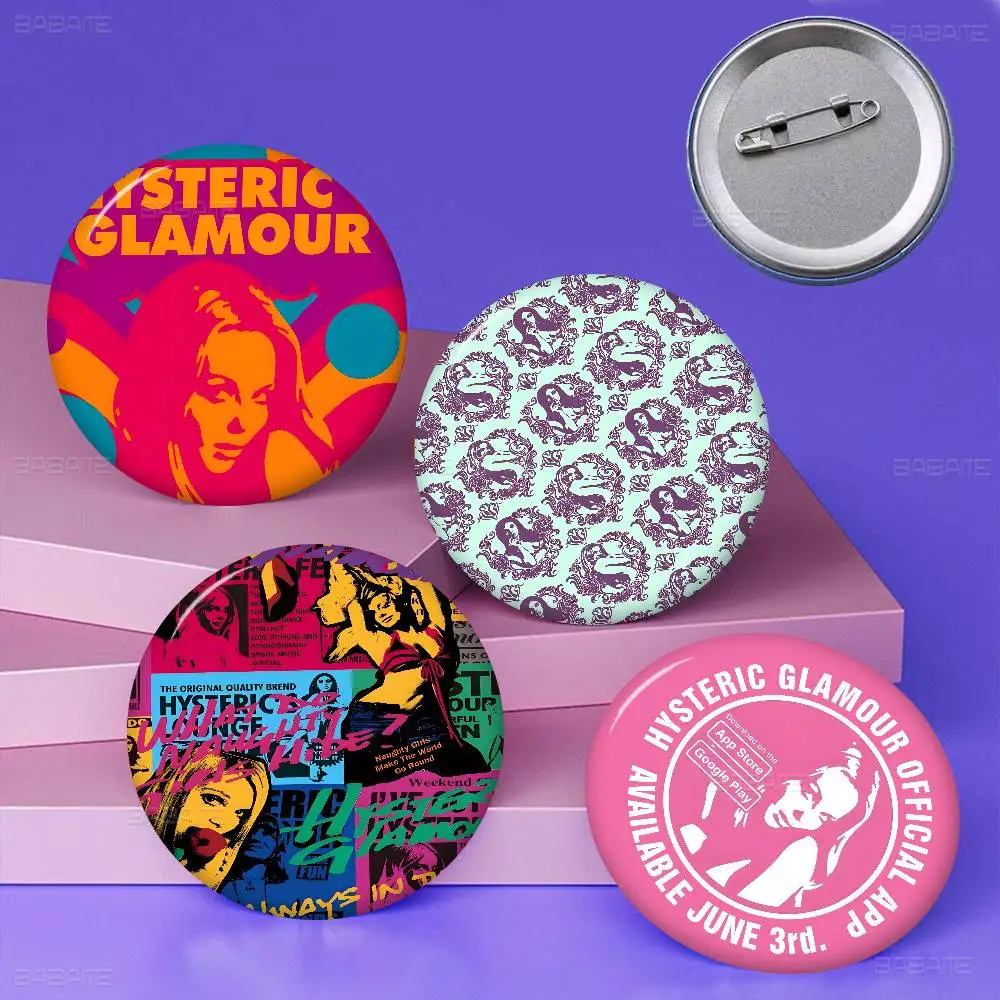 Hysteric Glamour Girl Creative Tinplate Soft Button Pins Animal Icon Brooch Lapel Backpack Badge Accessories Pin