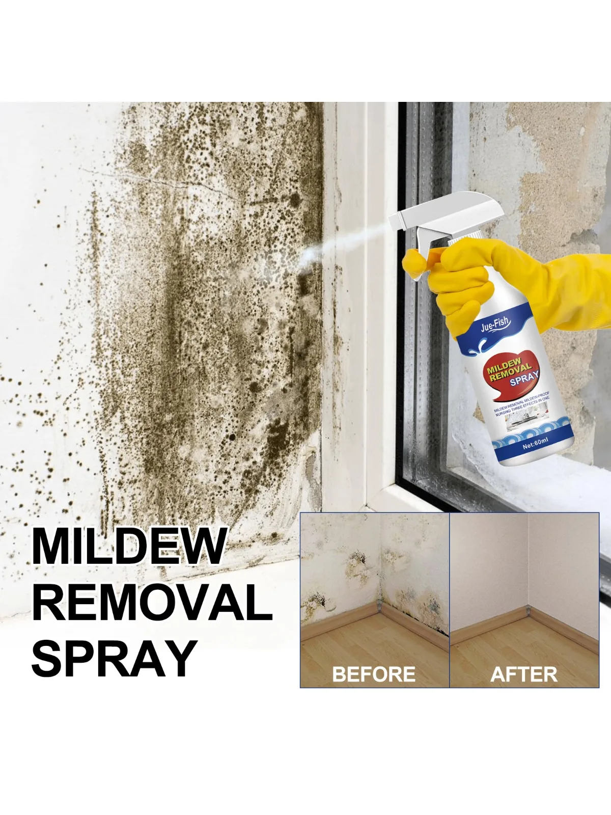 Removedor de molde spray evitar fungos móveis telha parede manchas remoção pia descale