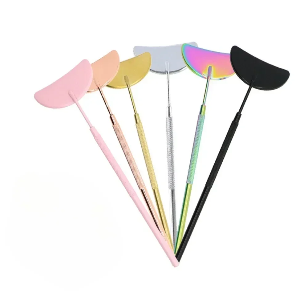1pc Wimpern Pfropfen Überprüfung Spiegel Handheld Edelstahl Inspektion Spiegel Falsche Wimpern Verlängerung Liefert Make-Up-Tools