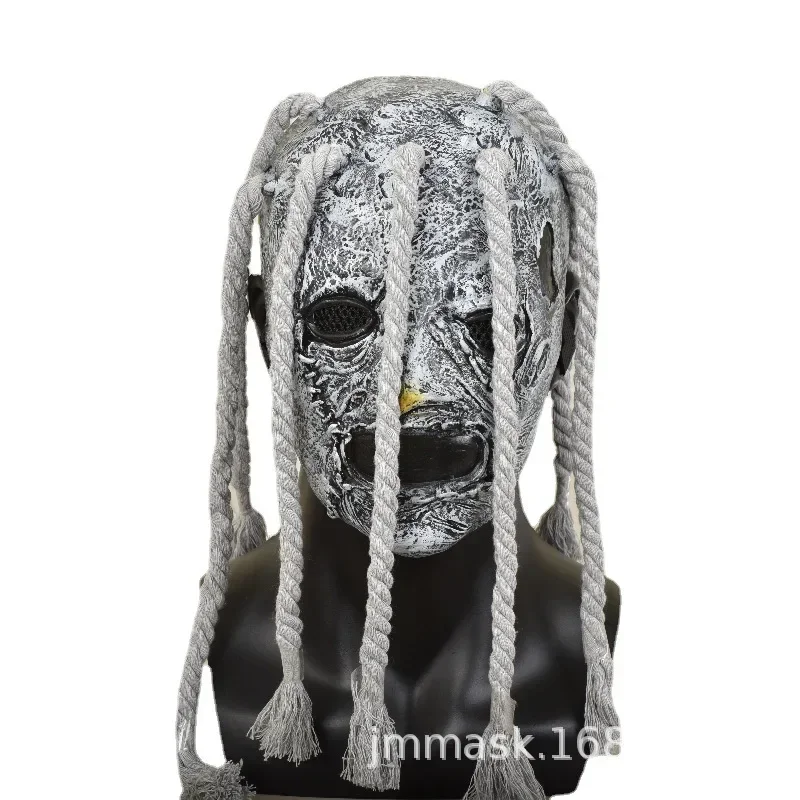 Joey Mask Jordison Band Slip Cosplay Knot Zubehör Halloween Maskerade Männlicher gruseliger Vollgesichtshelm für Verkleidung und Rollenspiele
