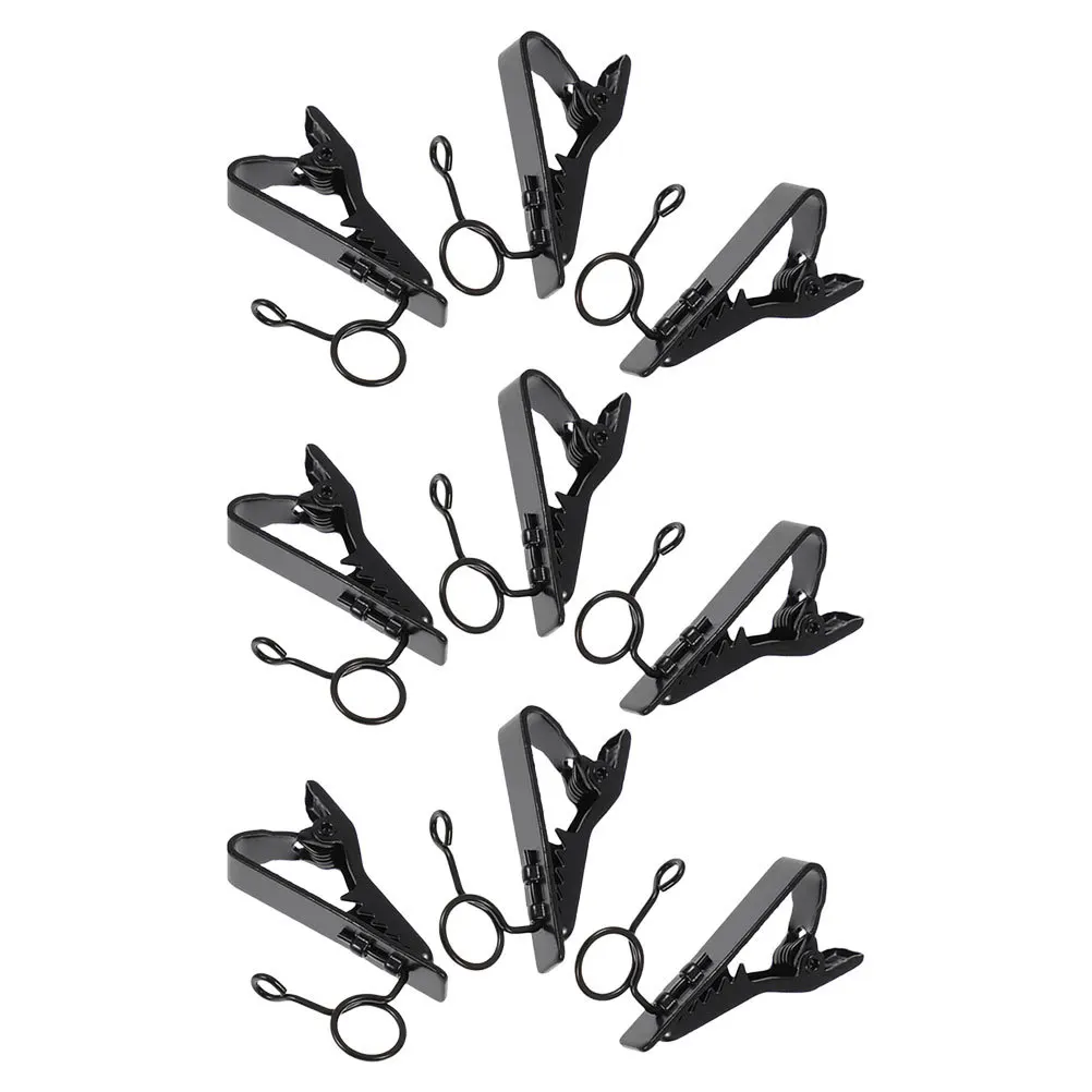 

9Pcs Lapel Mic Clips Strong Grip Compact Design Ideal for Speeches Live Streaming Meetings Quick Installation Discreet