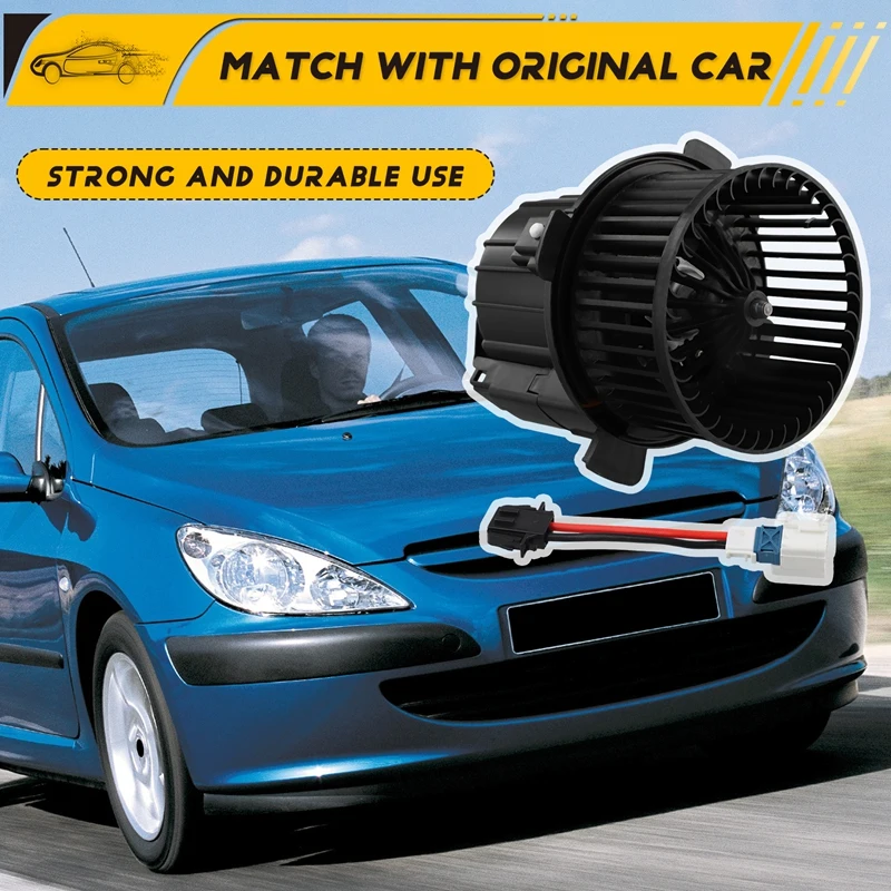 Car Interior Air Conditioner Heater Blower Fan Motor With Wire 6441S6 For Peugeot 307 Citroen C4