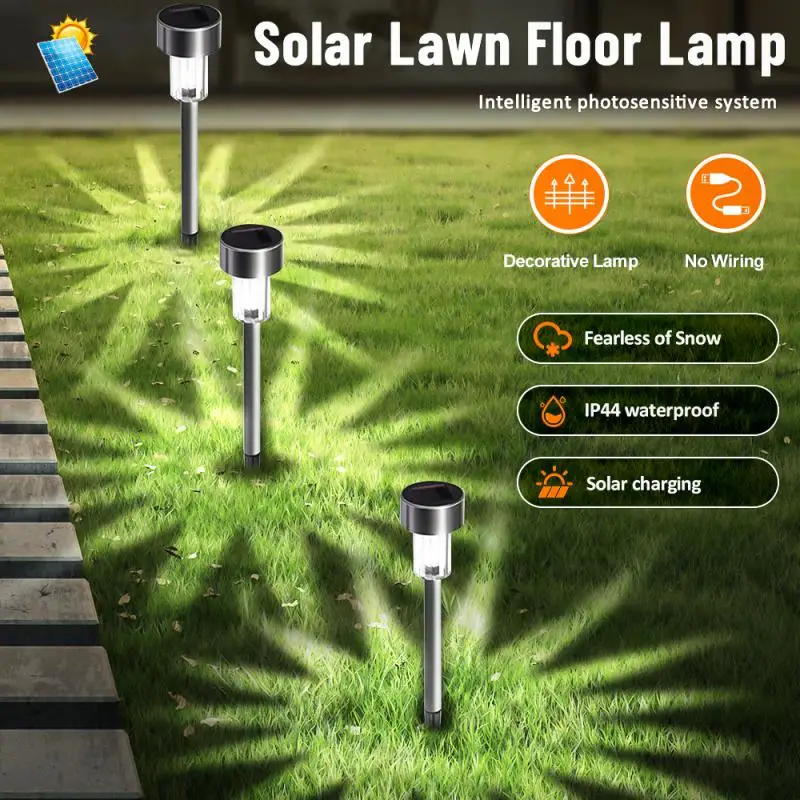 

1~10PCS Solar Garden Light Outdoor Solar Powered Lamp Lanter Waterproof Landscape Lighting For Pathway Patio Yard Lawn