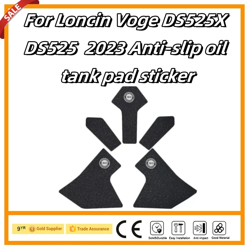 

For Loncin Voge DS525X DS525 Motorcycle Tank Pad Protector Sticker Decal Gas Knee Grip Tank Traction Pad Side New 2023