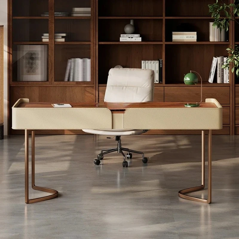 Solid wood desk Modern large flat-floor bedroom Study Italian simple living room Computer desk