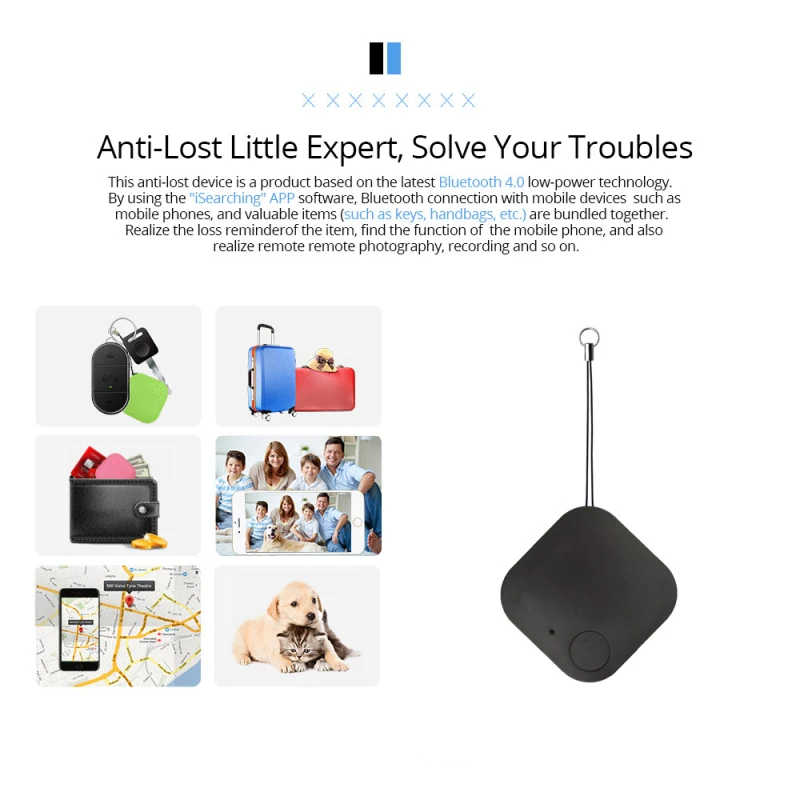 Mini traqueur intelligent pour animaux de compagnie, localisateur perdu, clé compacte prédire, recherche d'enfant