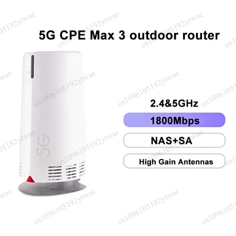5G WiFi 6+ Outdoor Mesh CPE Router, Unlocked NSA+SA Wireless Modem Gigabit Ethernet Hotspot