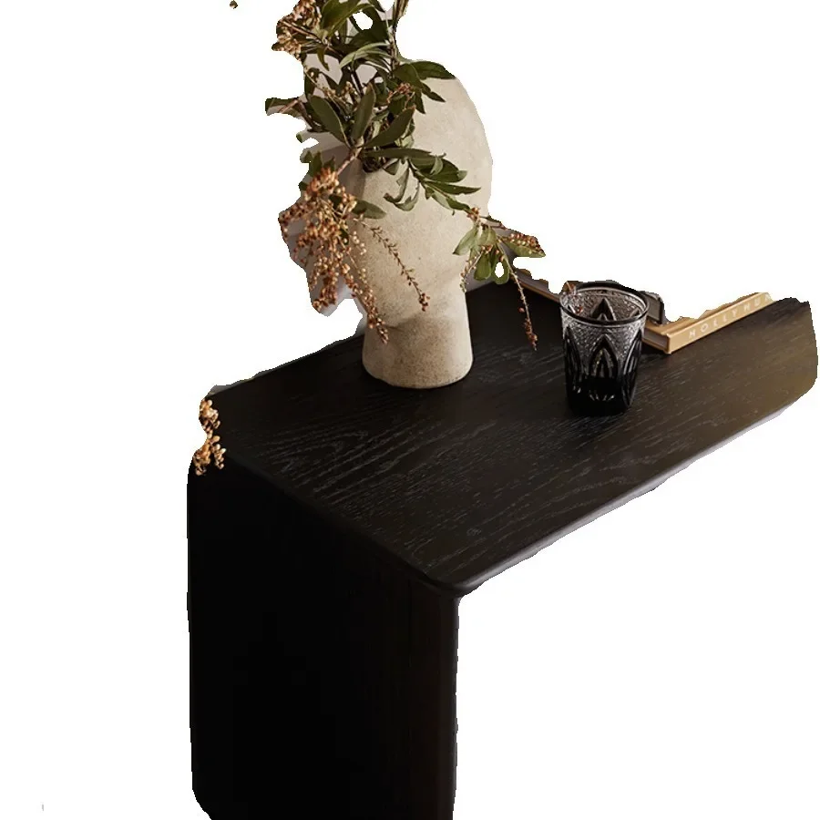 

Retro solid wood, all solid wood, medieval bedroom, modern and simple at the end of the bed, home Japanese Nordic living room