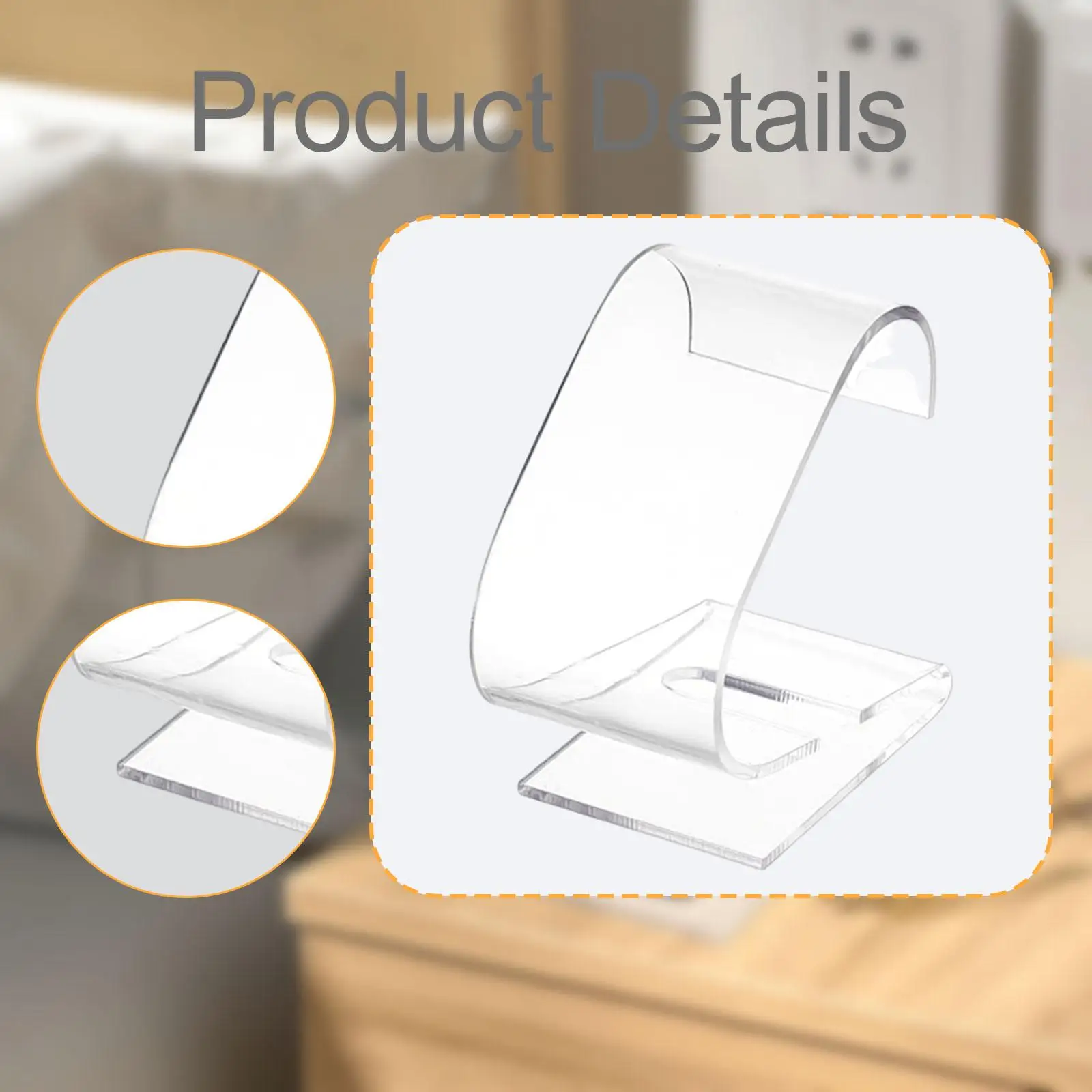 Watch Display Stand Acrylic Clear Jewelry Holder Bracelet Organizer Stand for Displaying Timepieces in Home or Store