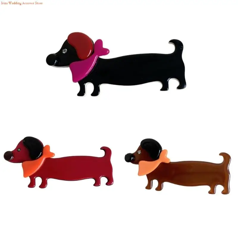 

New Fun Dachshund Hair Clip for Women Girl Fashionable Acetate Hair Clip Hair Styling Tool Decorative Side Clip for Student