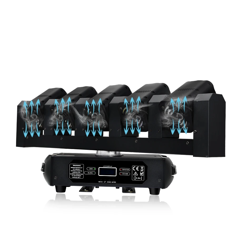 Projecteur Lumineux LED à Tête Mobile, avec Security ation Sonore, Contrôle DMX, pour DJ, ixde Mariage, KTV