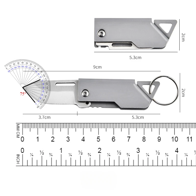 Mini Portable Folding Pocket Knife, Stainless Steel Blade, Keychain, Decoration, Holiday Gift, Travel Camping Tool image 2