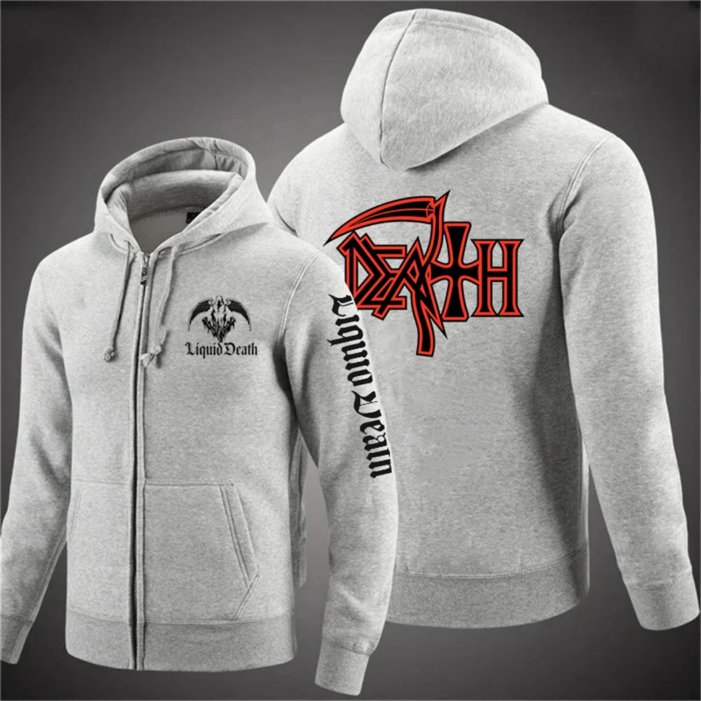 Death Rock Band Heavy Metal Printed2025New Men's Spring Autumn Coats Sleeve Leisure High Quality Sweatshirt Zipper Hooded Jacket - Image 5