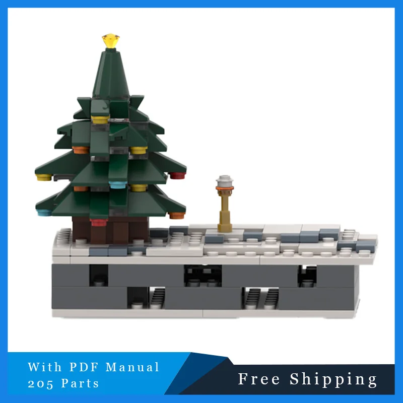 205 STKS MOC Creatieve Bouwsteen Model Kerstboom Technologie Modulaire Kinderen Puzzel Speelgoed Onderwijs Set Verjaardagscadeau 2025