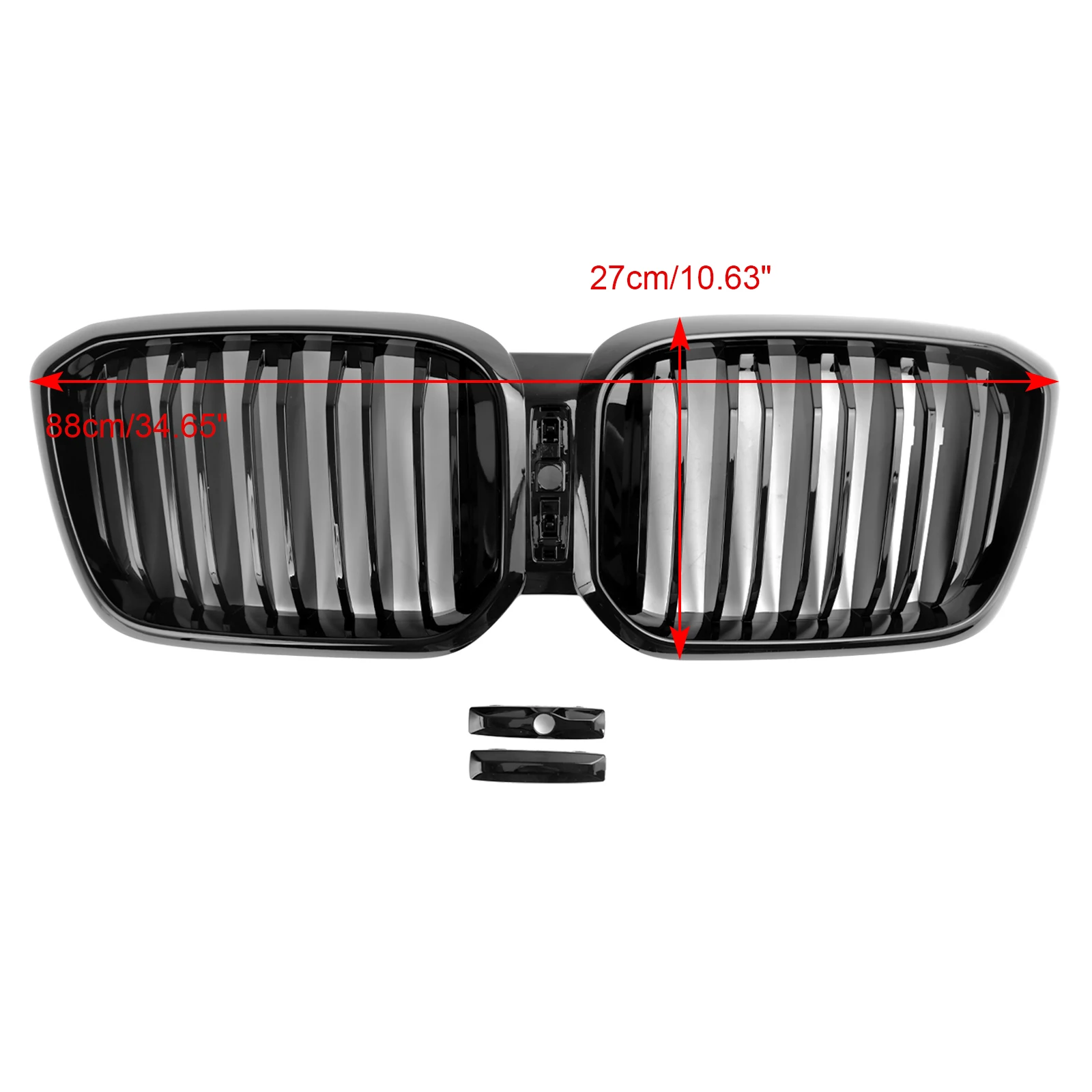 Gloss Black Front Kidney Grill Grille For BMW X3 X4 G01 G02 2022 2023
