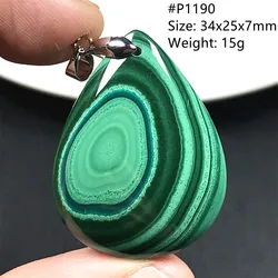 Natural Green Malachite Pendant For Women Lady Men Gift Healing Love Stone Crystal Silver Water Drop Beads Beauty Jewelry AAAAA