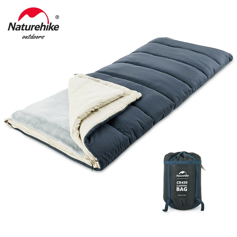 Naturehike Camping CR450 Sleeping Bag Waterproof 4 Season Warm Envelope Multi-layer Backpacking Sleeping Bag Outdoor Indoor