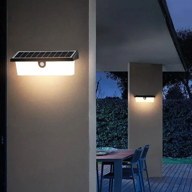 IP65 Solar Sensor Wall Lights Outdoor Waterproof Garden Lights Outdoor Wiring Free Solar Sensor Lights