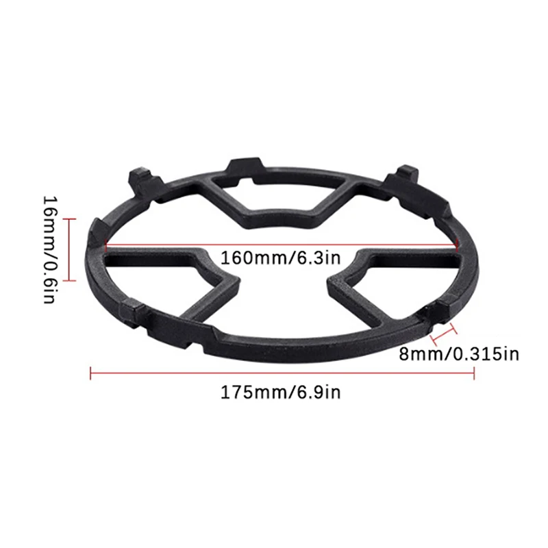 غير قابل للانزلاق حلقة الغاز المخفض الموقد صر لزبدة دفئا الحديد ووك دعم حلقة-متوافق مع معظم موقد الغاز مجموعة الموقد