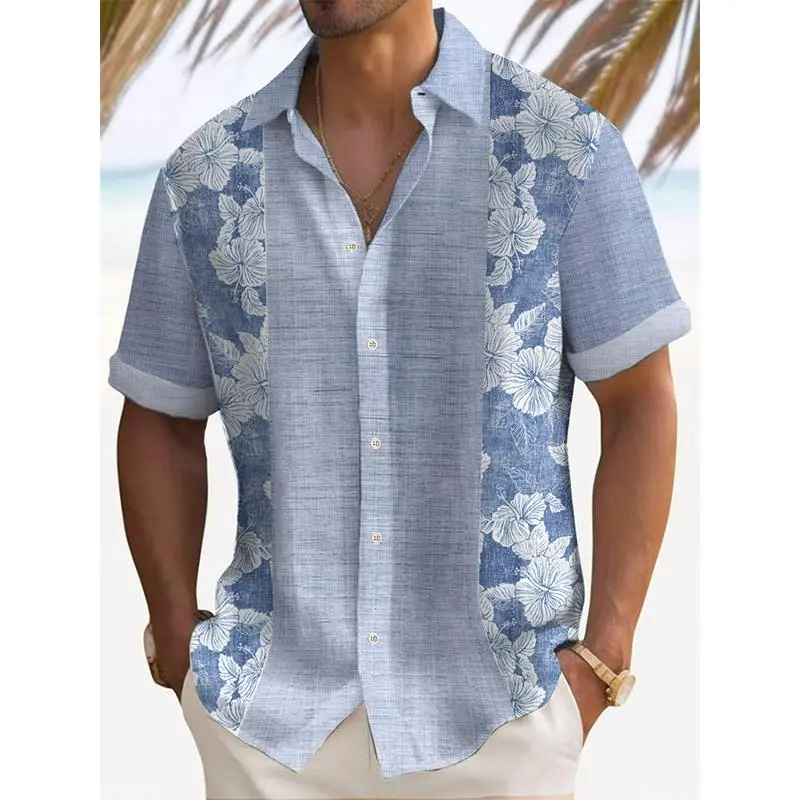 

Flower Hawaiian Shirts Ethnic Style 3D Print Streetwear Men Women Fashion Short Sleeve Beach Shirt Male Tops Blouse Man Clothing